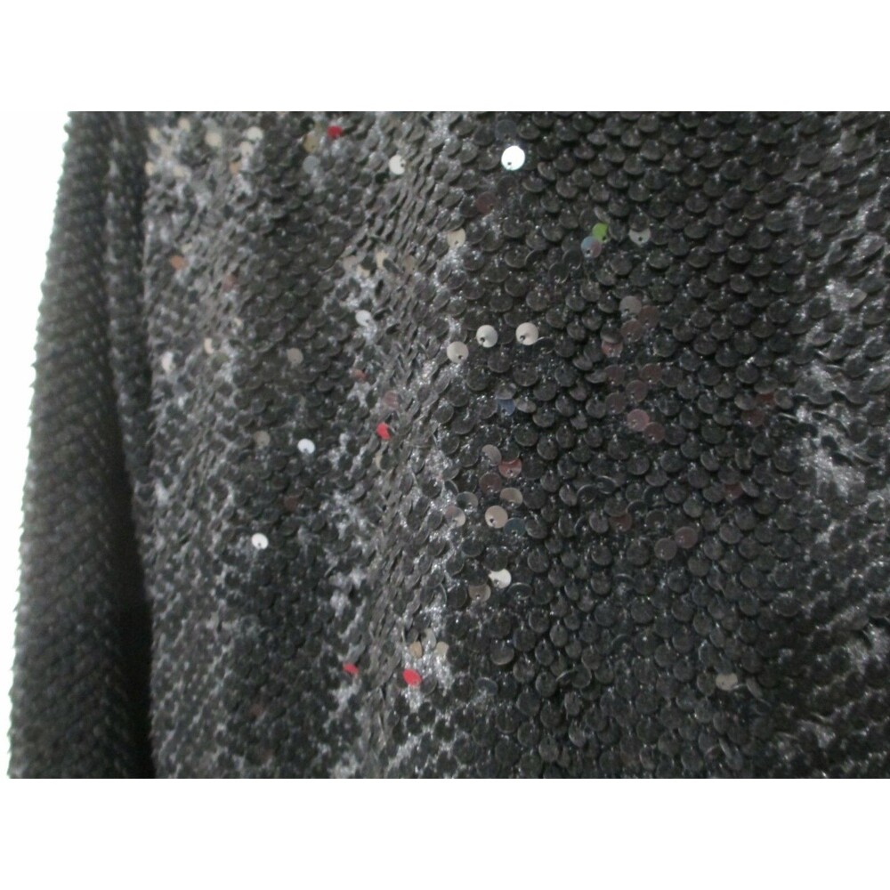 NWT Gianni Bini Womens Cardigan Jacket Black Sequin Floral Zip Size XS - Picture 9 of 9